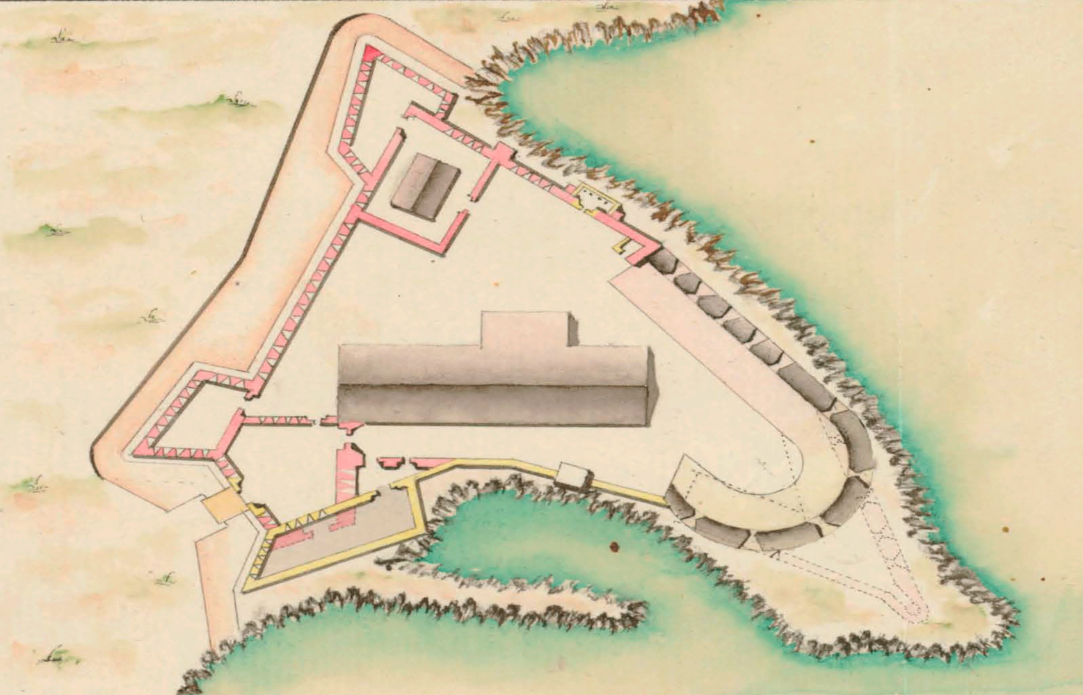 Relación topográfica das pazas e postos fortificados do Reino de Galicia, 1800. Miguel Hermosilla. Biblioteca Central Militar