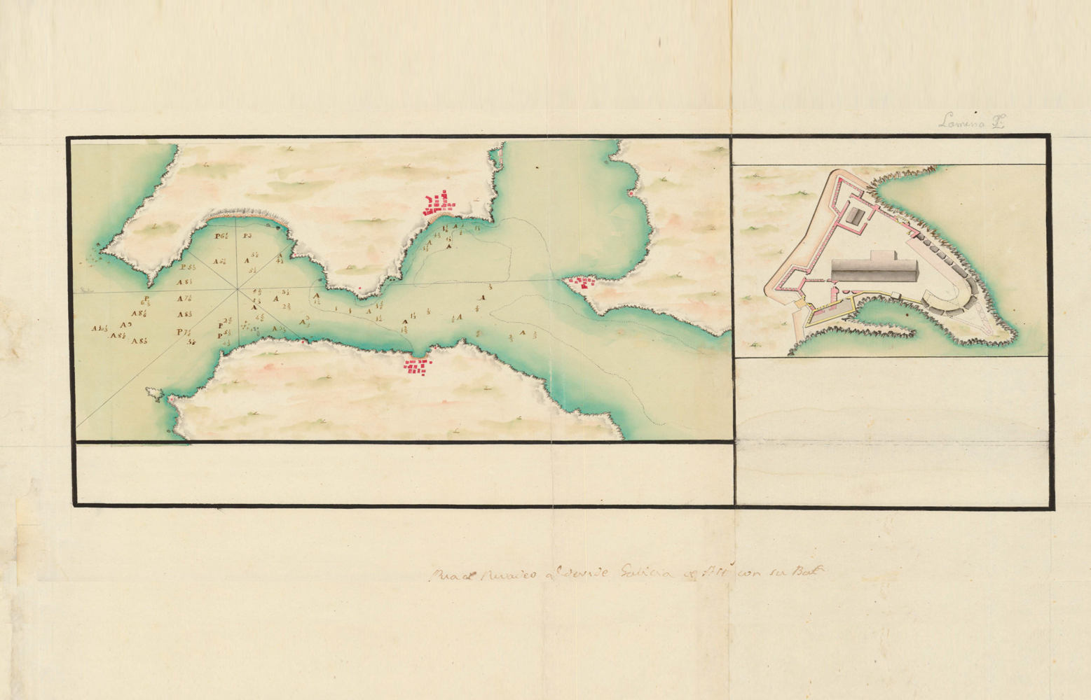 Relación topográfica das pazas e postos fortificados do Reino de Galicia, 1800. Miguel Hermosilla. Biblioteca Central Militar